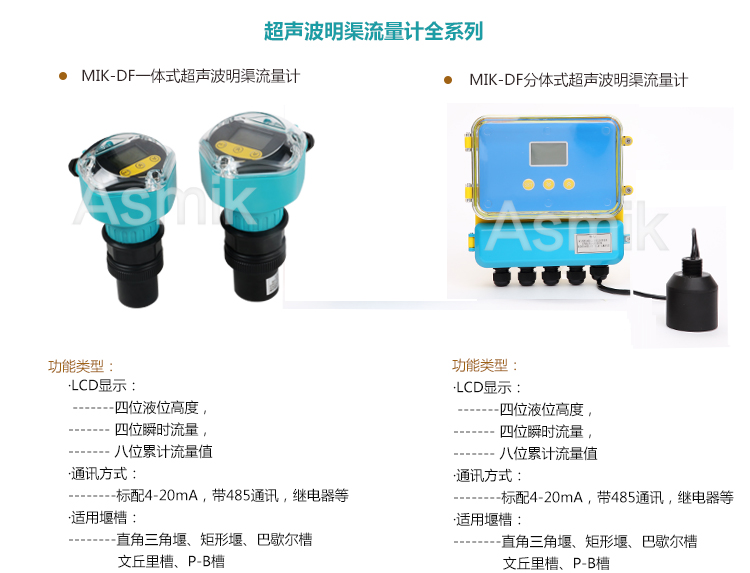 明渠流量計產品類型