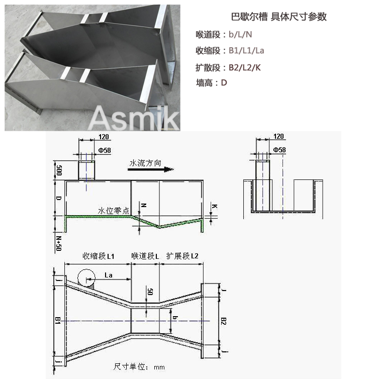 巴歇爾槽參數