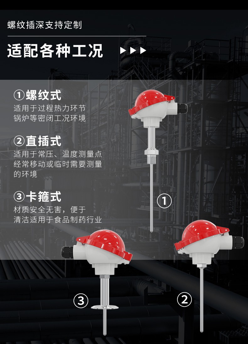 鎧裝溫度傳感器產品類型