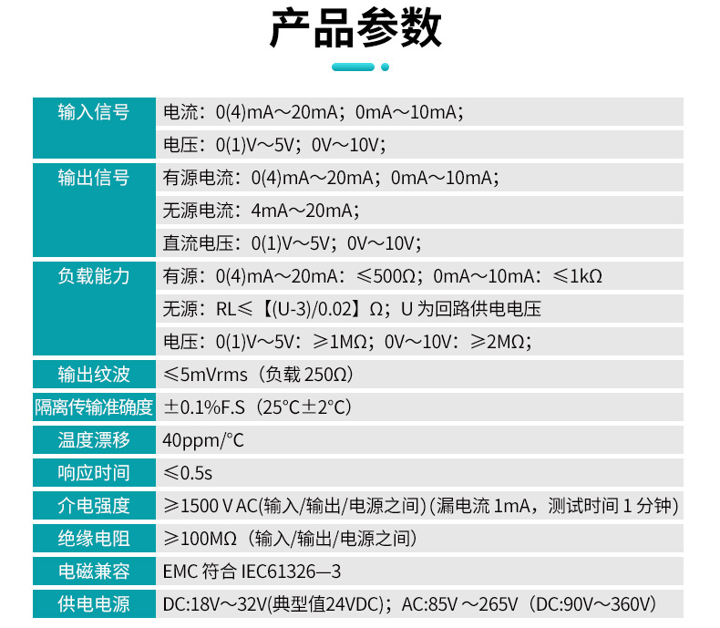 602S產品參數