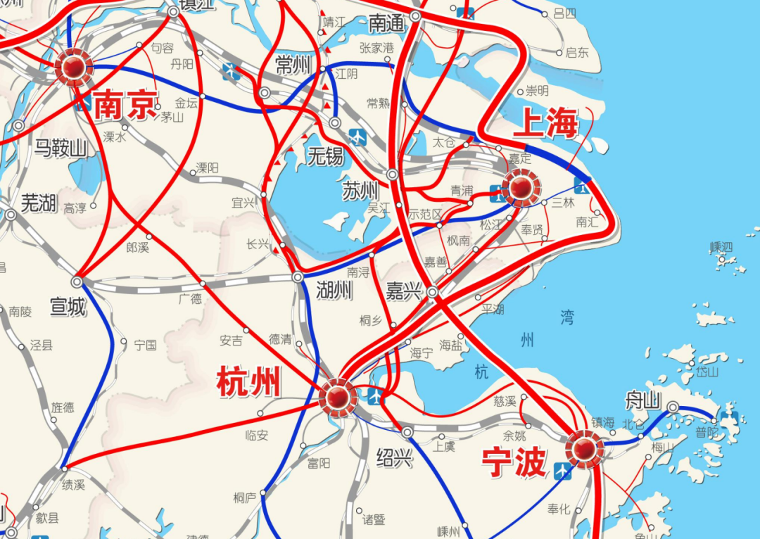 來源《長江三角洲地區多層次軌道交通規劃》